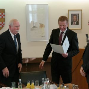 Hermann Leuning, NRW-Innenminister Ralf Jäger, Achim Tüttenberg